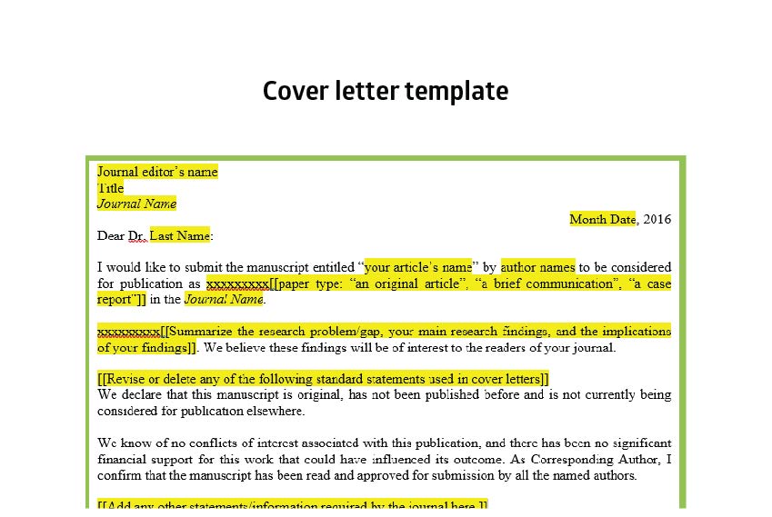 Writing effective cover letters for journal submissions